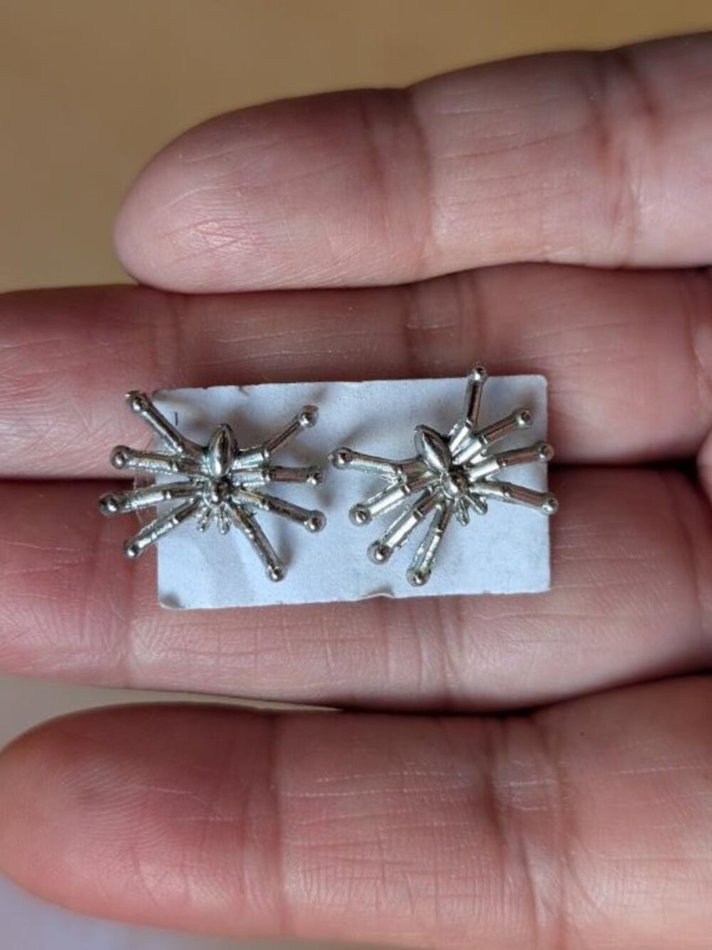 Vintage Halloween Silver Tone Stud Earrings Please check pictures for details